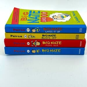 Big Nate by Lincoln Pierce young readers hard cover paperback bundle of 4